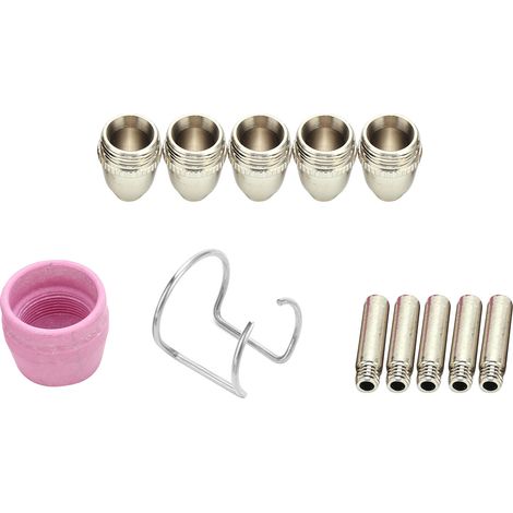 Kit de consommables pour torche de découpe plasma : électrode, pointe de contact, buse en céramique SG-55 AG-60 WSD-60P (12 pièces) (1/5)
