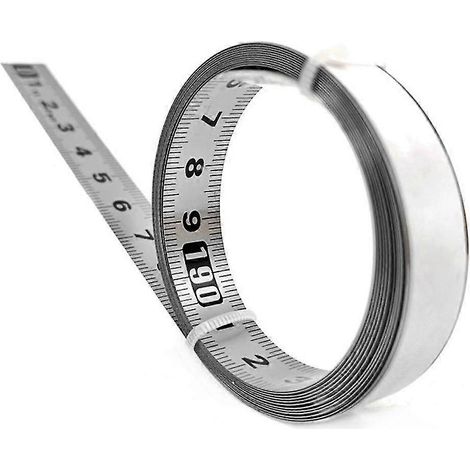 Selbstklebendes Lineal aus Edelstahl, Präzisionsführungsschiene für die Holzbearbeitung, selbstklebendes Metallmaßband. (1/5)