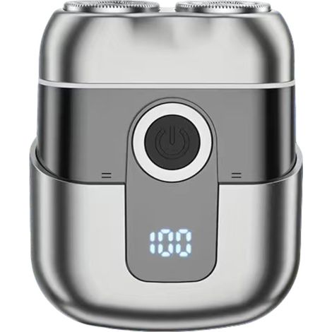 rasoir electriques hommes-Mini rasoir électrique pour homme avec écran LED, étanche IPX6, portable, silencieux et lavable, orange (1/4)
