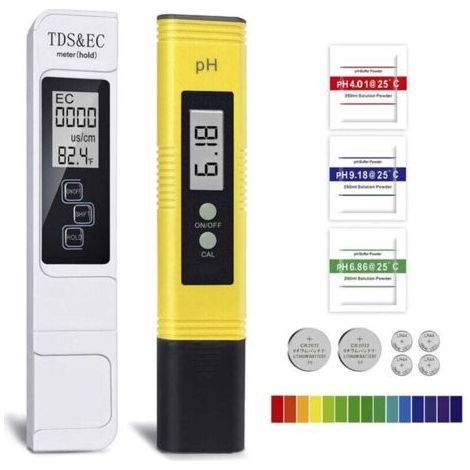 Testeur de pH électronique, TDS, pH, EC, température, ensemble 4 en 1 pour piscine, aquarium, système d'osmose inverse, laboratoire (1/4)