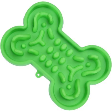 Gamelle anti-glouton pour chiots et petits chiens, verte. (1/5)