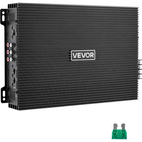 VEVOR Amplificatore Audio per Auto a 4 Canali di Potenza a Ponte Classe AB max. 4x200 W a 4 Ohm/4x400 W a 2Ohm, Amplificatore Audio Multicanale per SUP Pick-Up Tensione Nominale 14,4V CC