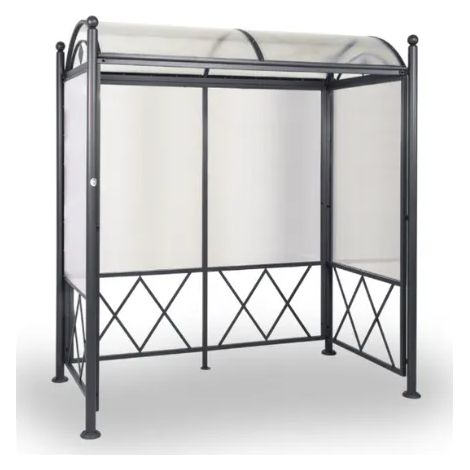 Pensilina Deva/Deva Max Giochipark acciaio zincato policarbonato cm227x117x245h - Grigio micaceo - cm 280 x 150 x 245h