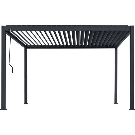 AXI Raya Pergola, Aluminium 300 x 400 x 250 cm Pergola autoportante moderne et luxueuse - Inoxydable et résistante aux intempéries Lamelles orientables jusqu'à 120 degrés - Pavillon de jardin (1/5)