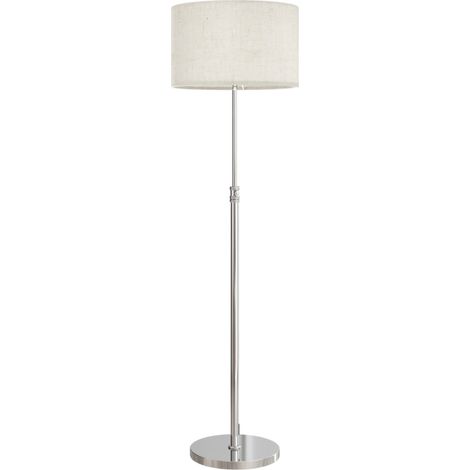 Lampadaire Réglable sur Pied 133-168 cm avec Télécommande et Variateur Abat-jour Lin Beige pour Salon Chambre Bureau (1/5)