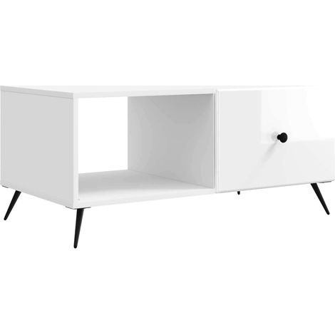 Couchtisch Hochglanz Weiß 90 x 50 x 40 cm Holzwerkstoff vidaXL