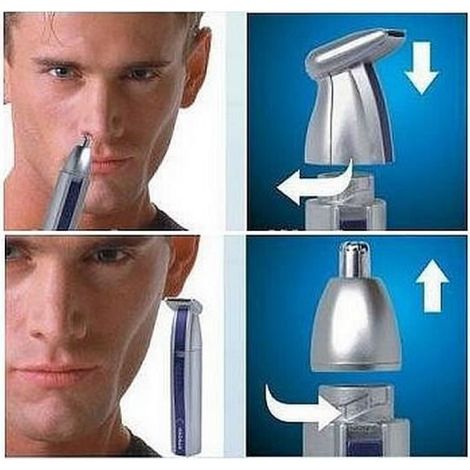 TONDEUSE RECHARGEABLE NEZ OREILLE BARBE MOUSTACHES (1/4)