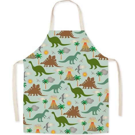 Grembiule in lino con stampa a cartoni animati, ideale per la cucina e la casa. Grembiule resistente e di alta qualità. Un capo d'abbigliamento da lavoro elegante per la cucina e la casa. (1/5)