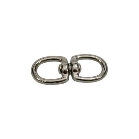 GIVOLARI AD ANELLO DOPPIO OCCHIO IN ACCIAIO CROMATO- - mm.40 1/2 - 10 pezzi QUALITY