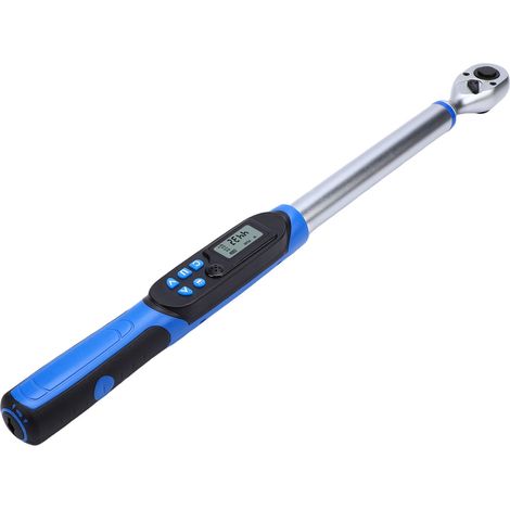 Clé à moletteClé de torsion digitale 1/2 avec écran LCD, 10-200 Nm, signal sonore et lumineux – pour applications industrielles et mécanique automobile (wrench incluse) (1/5)
