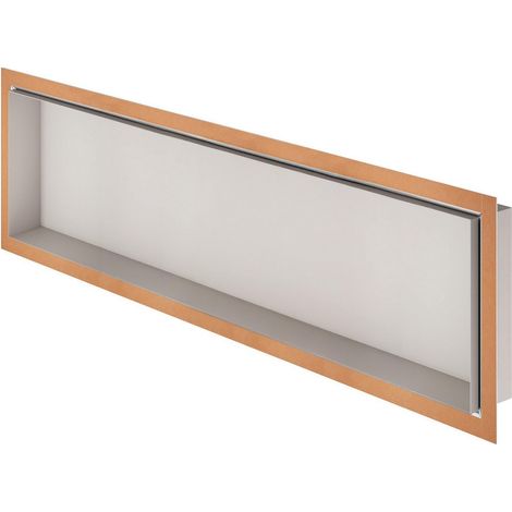 Niche sans carrelage aluminium 30x120 cm DESIGN-NICHE SCHLUTER TSBG - Alu stucturée gris beige