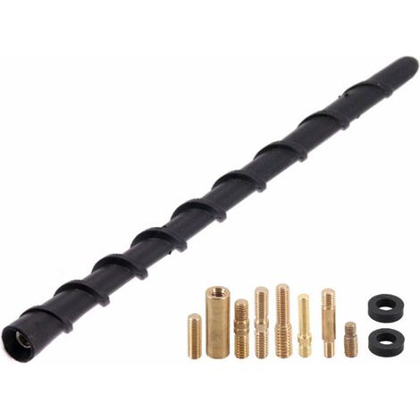 Antenne Voiture Courte Universel FM Dab Antenne Voiture 176 cm Antenne Autoradio Antenne Toit pour Une Réception AM/FM Optimale avec Super Compatibilité Vis M4, M5, M (1/5)