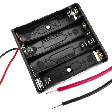 Battery compartment. Porte-pile plat pour 4 piles AAA LR03 1.5V (1/5)