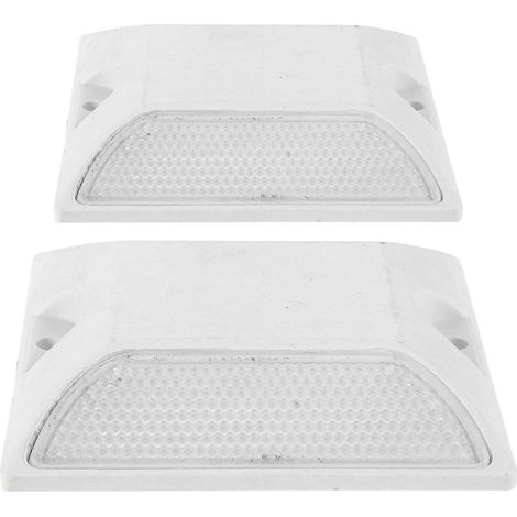 Panneaux de signalisation réfléchissants pour la sécurité des voies, ensemble de 4 pièces en plastique blanc. (1/5)