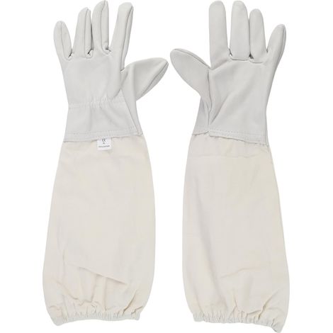 Goat Leather Beekeeping Gloves - Ventilated Sleeves - Size XL Goatskin leather gloves size XL, ventilated sleeves, anti-puncture. For beekeeping and gardening. Men and women (1/5)
