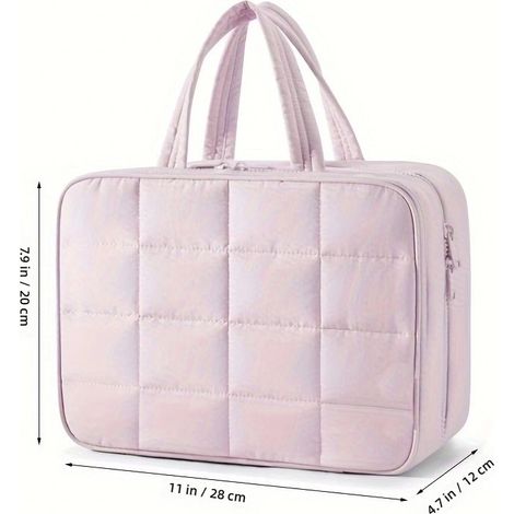 Trousse de toilette voyage étanche, pochette rangement pour produits maquillage et articles (1/4)