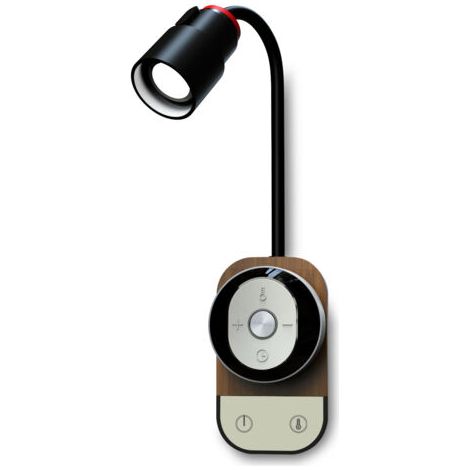 Lampada da comodino nera, lampada da lettura, applique da parete per la lettura, moderna lampada da lettura a LED con braccio flessibile, applique da parete per camera da letto con interruttore (ricar