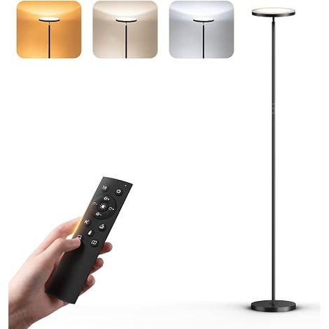 LED Floor Lamp, 36W/3000LM Bright, 2700K-6500K Dimmable Floor Lamp with Remote Control and Touch Control, Floor Lamp on Living Room, Bedroom and Office (1/5)