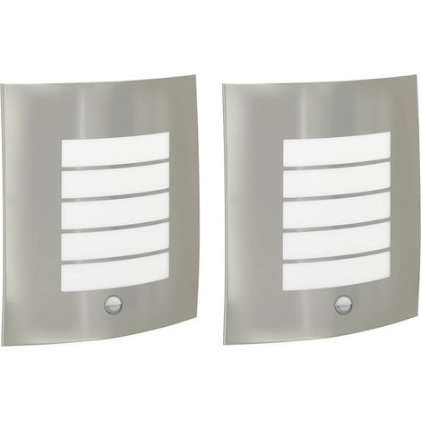 Applique Murale Extérieure 2 pcs Argenté 23.5 x 9 x 26 cm
