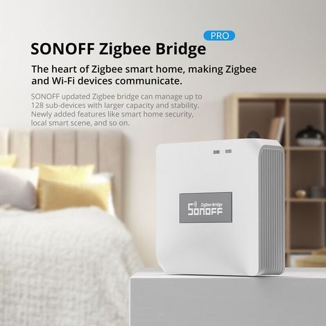 Sonoff ZigBee Hub, ZigBee 3.0 Smart Gateway Bridge Pro, Passerelle ZigBee, Prise en Charge du Double Protocole WiFi & ZigBee, Compatible avec ZigBee Devices (ZB Bridge-P) (1/5)