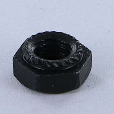 Ecrou à tole Hexagonal Acier zingué noir M6 Epaisseur tole 1.5-100 pièces