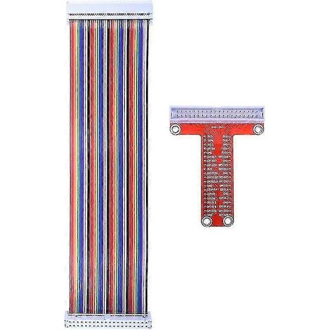 Carte d'extension GPIO compatible avec Raspberry Pi + câble plat FC40 40 broches de 20 cm - FFY (1/4)