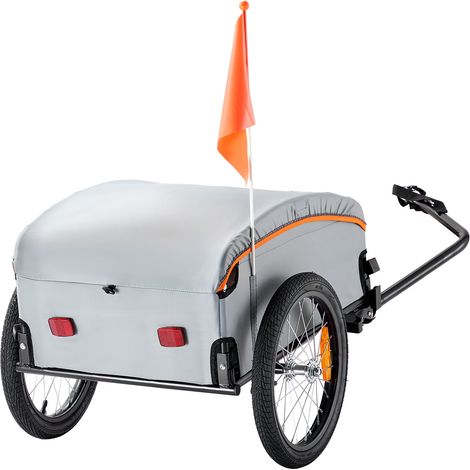 Mophorn Rimorchio per bici - Capacità di 100 libbre, pieghevole, versatile per le avventure, con caratteristiche di sicurezza e attacco universale