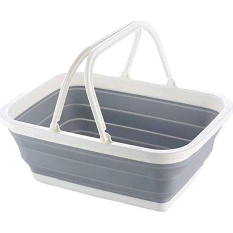 Panier A Linge - Pliable Ovale - En PP Et TPR - Pour Rangement Linge Fruits Courses - 1 Unite (1/5)