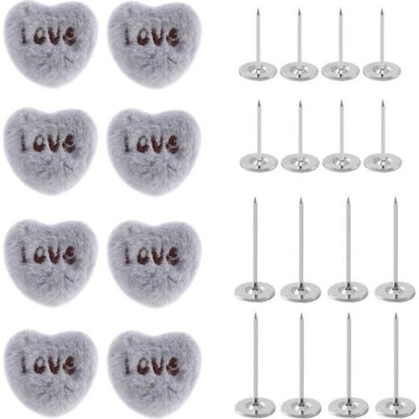 TuseRxln Articoli decorativi, bellissime cinghie fermapiumino a forma di artiglio di coniglio, clip per coprimaterasso - Tipo Love-Grey