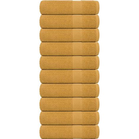 Serviettes FROGN, lot de 10, couleur or, 50x100 cm, 360 g/m²