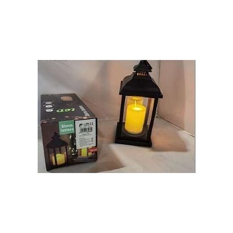 Eine Lampe mit beweglicher Flamme