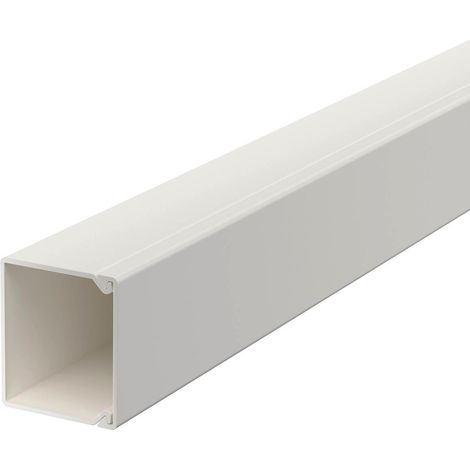 OBO Bettermann Canal de pared y techo con perforación en el fondo 30x30x2000 Policloruro de vinilo blanco puro RAL 9010, 6191096