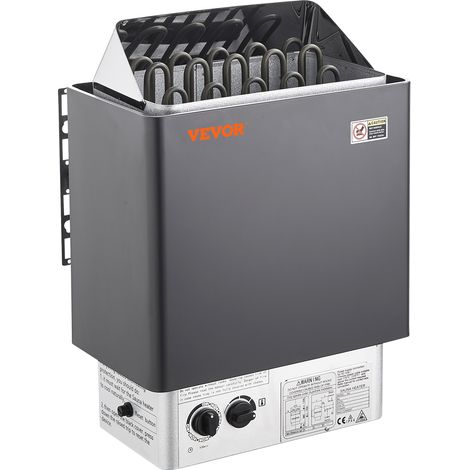 Vevor – Poêle de sauna électrique portable 8 kW – Température max 110℃ – Chronomètre 3h – Pour saunas 8-12 m³ – Installation murale