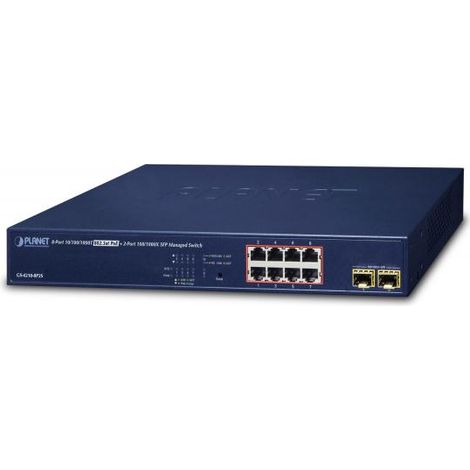 Switch 4Power 8 porte 10/100/1000T 802.3at PoE + 2 100/1000X SFP GS42108P2S (1/3)