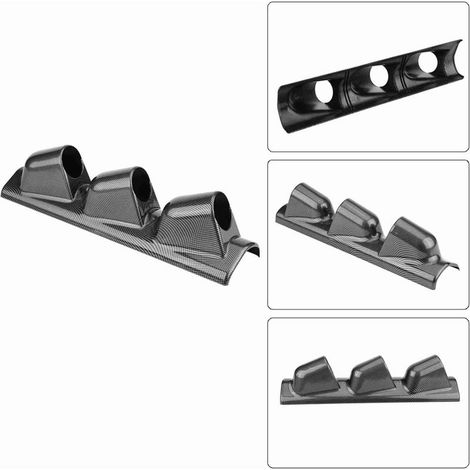 Support de Jauge Universel pour Pilier avec 3 Emplacements 52mm - Support pour Instruments 2" en Plastique ABS Fibre de Carbone (1/5)