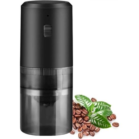 One-Touch Portable Electric Coffee Grinder, Spice Grinder, White (1/5)