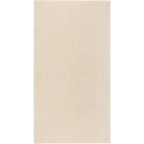 Tapis Salon Poils Courts. Crème. 80 X 150. Design, Chaud & Confortable (1/5)