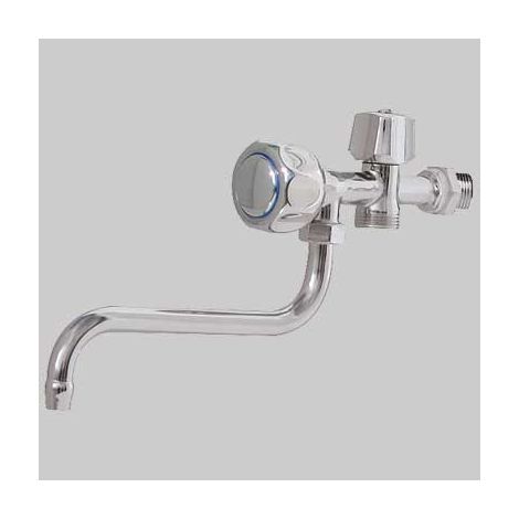 Rubinetto a Snodo con Attacco Lavatrice Cromo 1/2 x 3/4 Bianchi Angelo &
