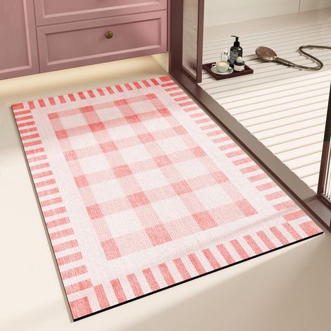 Tapis rectangulaire en terre de diatomées 50×80 cm, tapis absorbant pour entrée et salle de bain