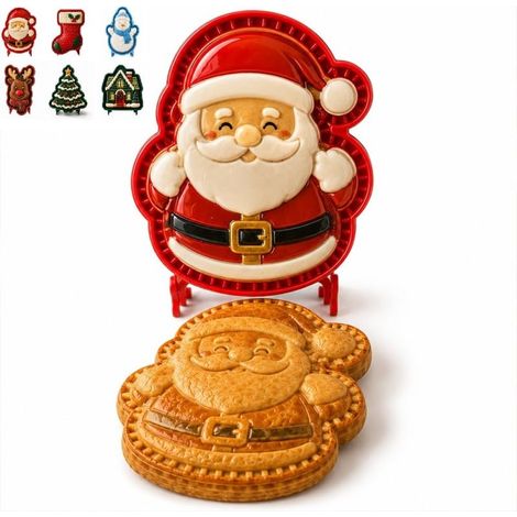 Irovami Moule tartelettes Noël – presse manuelle, pâte, desserts fêtes (1/5)
