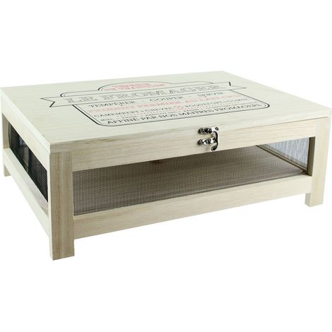 COOK CONCEPT Cantina Formaggi con Vassoio, Legno/Acciaio Inox, Beige, H14,8 x 27 x 39 cm (1/4)