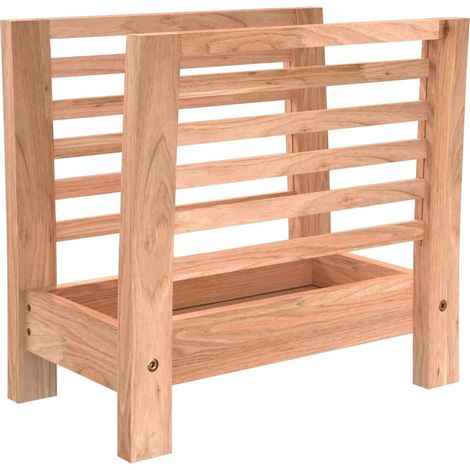 vidaXL Portariviste 40x26,5x38,5 cm in Legno Massello di Noce (1/5)