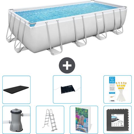 Bestway Power Steel Rechteckig - 488x244x122 cm - 8-teilig S543