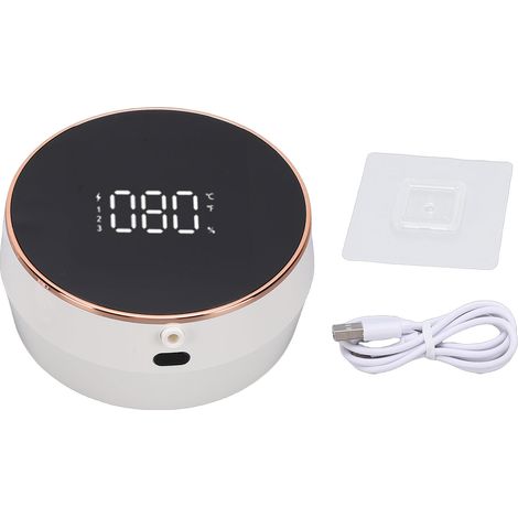 Distributeur de savon liquide mural à piles, distributeur automatique à capteur pour les mains, blanc. Idéal pour la maison, l'école et les commerces. (1/5)