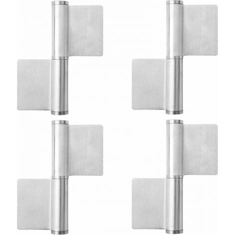 4er-Pack Anschweißscharniere, Edelstahl-Anschweißband für Metalltüren, Hochleistungsscharnier für Gartentore und Maschinen (1/3)