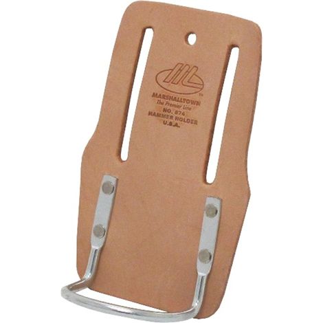 Porte-Marteau de Ceinture à Boucle Pivotante, Cuir Véritable, Beige, 171x108x64 mm