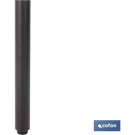 Tuyau d'extension de douche en acier inoxydable noir 20 cm (1/4)
