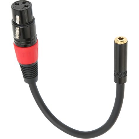 Professionelles 3,5-mm-Miniklinken-auf-XLR-Buchsen-Adapterkabel für Mikrofon, Kamera und Computer (1 m). (1/5)