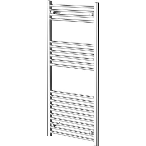 Pizarro Chrome 1200mm x 600mm Straight Heated Towel Rail (1/5)