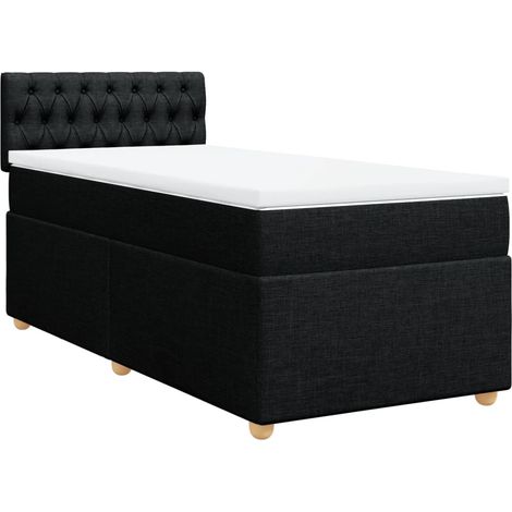 Maison Exclusive - Giroletto a Molle con Materasso Nero 90x200 cm in Tessuto (1/5)
